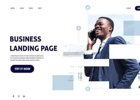 Corporate landing page